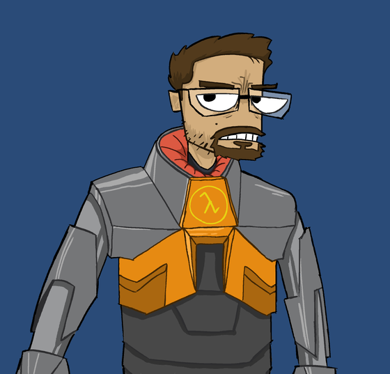 now that this website is open, I can post some of my half-life art!
here's the freeem guy himself.