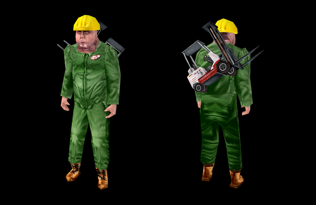 GUS for Half-Life: Loop

The forklift is his long jump module.

I should stop implementing player skins and finish the game but is so much fun to see these models in the game!  :D