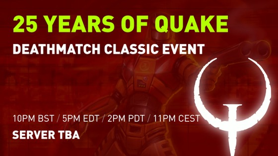 To celebrate the recent 25th anniversary of Quake, we're hosting a special Half-Life Deathmatch Classic game night.

Come join us and Magic Nipples for some Half-Life-Quake crossover fun.

Game starts 10pm BST/5pm EDT/2pm PDT/11pm CEST. Server IP TBA in comments.