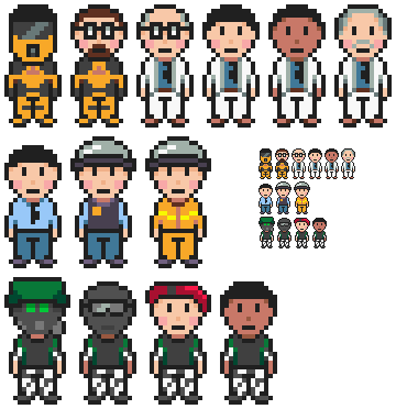 Half-Life characters in the style of Mother 3