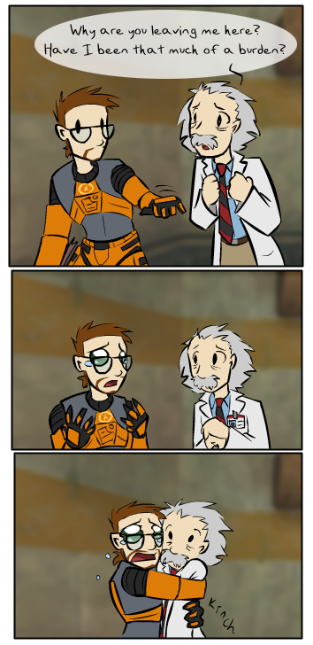 Just wanna share my favourite chibi-style HL fan art, by zarla.

You can see them all here: https://www.deviantart.com/zarla/gallery/49629396/half-life