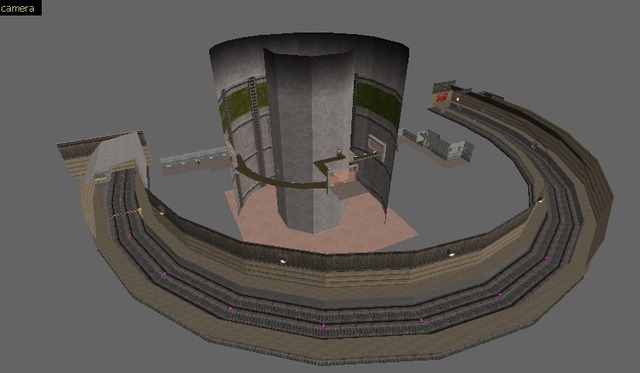 Since we can now make multi-image posts here's a old one from the bird site.

The original layout for Blast Pit had the rail system half-loop around the silo which fit within it almost perfectly. A nice detail Valve threw out the window.