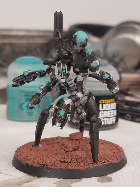 Does this count as fan art? I painted a Necron Hexmark Destroyer to look like a Combine Hunter. I've been thinking of painting other Necrons to resemble other Combine units, what do you guys think?