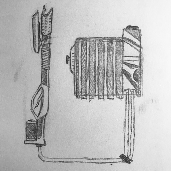 Sketched a design for a flamethrower combine a while back. I’m aware the cremator exists, but I decided to show my take on it.