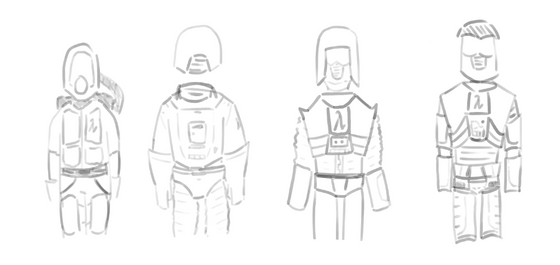 Here's my interpretation of what previous HEV Suits could have looked like (ending with the mk 4)