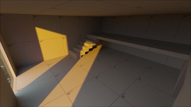 Been trying some lighting stuff in S&Box/Source 2 today. This is the beginning of a more detailed map! But I didn't have time to work on it more today :\