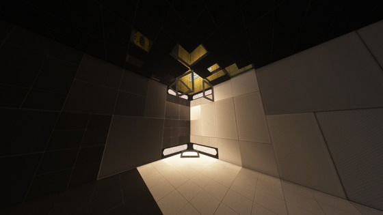Portal 2 lamps recreated in minecraft. No mods.