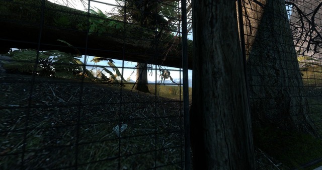 In Half-Life 2 Episode 2,  in the map ep2_outland_10, after Gordon and Alyx come out of the tunnel and head to the place where they will be ambushed by the Combine, when you drive up the road, somewhere in the middle of the road you will hear the sound of a hunter. This hunters appear when the player triggers the event, these hunters appear behind the fence and it is very difficult to see them.