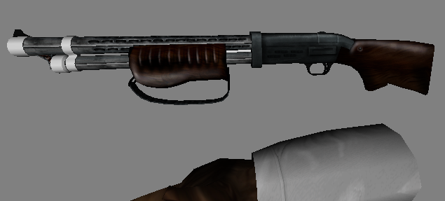 Well, here's the new Particle Fusion semi-auto 20 gauge shotgun. The first image is the final model, and the one below is the original version I was never quite happy with. I saved it regardless though for those who may want to use it in the future.
