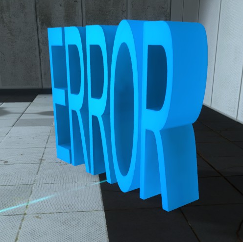 The Hover Turret (also referred to as the Lazer Turret) is an unused turret from Portal 2. While the turret's programming is still in place within the game's files, it lacks a model; spawning it with a code or placing it with a level editor will result in a blue "ERROR" placeholder model appearing instead. In a pre-release screenshot, it was shown to use the model of the cores from the first game, switching between them depending on its state: it used the Curiosity Core's model when firing at the player, the Anger Core's model when on the ground, and the Morality Core's model when facing away from the player. Despite its name, the turret does not actually hover, but is suspended by a cable from the ceiling. The eyes of the turrets firing at the player were a slightly different shade and glowed more than the Curiosity Core's.

It can be spawned in-game using the cheat command ent_create npc_hover_turret, and can also be placed through Hammer.


Special thanks to the Portal unofficial wiki!