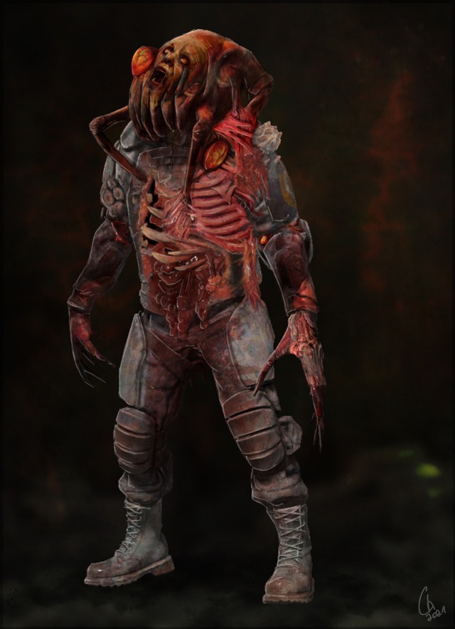 Mutated Zombine for the Mod "Half-Life : Radiated"
i need to make more variants, maybe with more "explosiv/corosiv" boil
#CommunityCreations 




Like always photobashing, matepainting, digitalpainting and of course some assets are from Half-Life games !