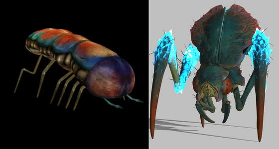It seems that VALVe has been inspired by the discarded Antlion Rollergrub design to redesign the Antlion Spitter. What do you guys think?