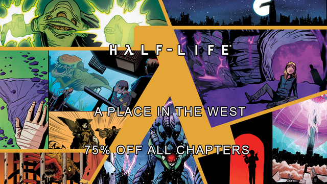 Today we celebrate five years on Steam. That's really cool. So cool, in fact, that we've discounted every chapter of the comic, and both volumes of the soundtrack, by 75%. Yikes!

https://store.steampowered.com/dlc/466270/HalfLife_A_Place_in_the_West/