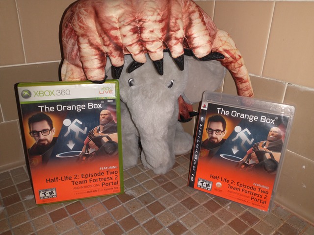 Man, to think The Orange Box is now 14 years old. That is a happy birthday to Half-life 2: Episode 2, Portal and Team Fortress 2. My copy on the right is 12 years old when I got it on Christmas Day of 2009. The PS3 port I got this year.

The PlayStation 3 port is a poor and bad attempt of The Orange Box. Since Gabe Newell had a grudge with PlayStation, Valve just got EA to port it instead. It was something like that, I read some funny quotes from Gabe Newell and how much he hated the PlayStation 3.

Now, most people seem to forget about how Valve and EA once partnered at one point in time. I was one of those people, I kind of just pretend that it didn't happen. But then I look at the PlayStation 3 port and I always say to myself, "Oh yeah... that ummm... actually happened." 

Think about that for a minute: EA HAS THEIR NAME ON A HALF-LIFE GAME! That is crazy man.