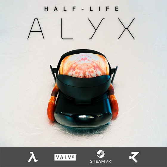 Some people expressed their worries about headcrabs in VR - I can('t) see why! 

*** This promo picture is a fan-made artwork I created as a tribute for Half-Life: Alyx at the time of its first release. What you see is not a Photoshop composite but a legit photo of a real (plushy) headcrab wearing my VR set! *** 

#CommunityCreations