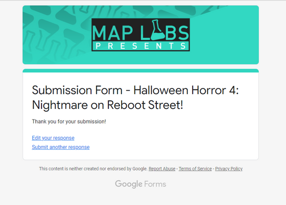 I submitted my map for the Halloween Horror 4 Map Labs comp! submitted with 0 minutes and 0 seconds on the clock- JUST barely made it xD 
