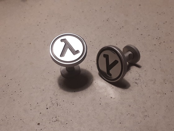 Todays sunday project... stainless steel lambda cufflinks. For high-society nerds 🤓😂