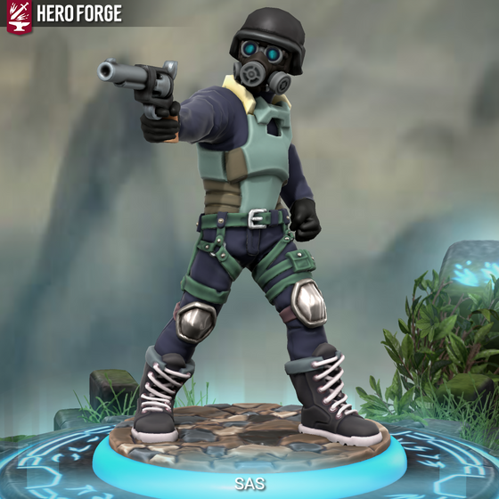 Been using HeroForge to make bunch of CS factions, especially GIGN, SAS, Elite and Anarchist. (oh btw i use condition zero sas head and global offensive body model bc there isnt any full-on gas mask available)