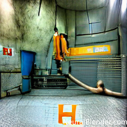 Ai generated image with the caption "Half Life"
