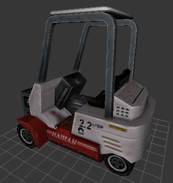 Haven't posted anything special here in awhile, so I'm just going to post some older stuff again. Here we have my remodeled forklift model as well as the man with the plan himself, Gus. All works in progress at this point that they were screenshotted.