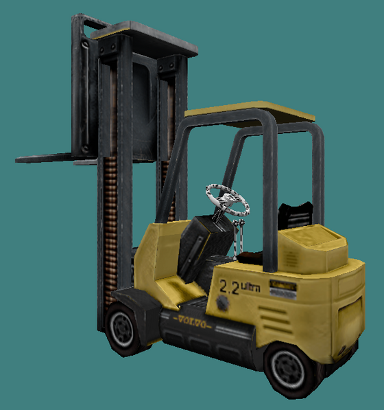 Haven't posted anything special here in awhile, so I'm just going to post some older stuff again. Here we have my remodeled forklift model as well as the man with the plan himself, Gus. All works in progress at this point that they were screenshotted.