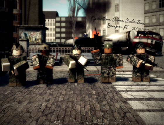 My 7 hour war US Marine 26th MEU in Eastern Europe (City 17) artwork (Sorry if I made this on Roblox im not good in any kinda sketch, drawing or using SFM so i decided to do it on Roblox Studio)
