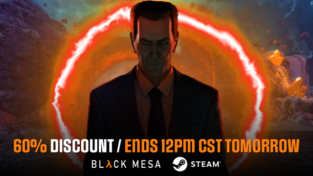 Grab your passports, scientists!

Black Mesa’s 60% discount in the Autumn Steam Sale is about to end.

Purchase now: https://bit.ly/3HwjK8n