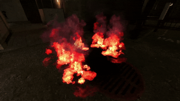 Day three of Ten Days of Bar Raising - Unique fire effects! Emitting from a source we've yet to reveal, this is a unique particle effect created for that little bit of extra flair.

Today's shout-out - Dark Interval, the incredible beta mod that requires no introduction. Check 'em out, shoot 'em a vote, it's not like there's a limit to how many votes you can place anyway:
https://www.moddb.com/mods/dark-interval