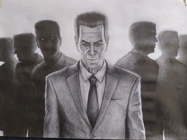 A drawing I did at the Half Life Alyx premiere almost 2 years ago. Time flies... 