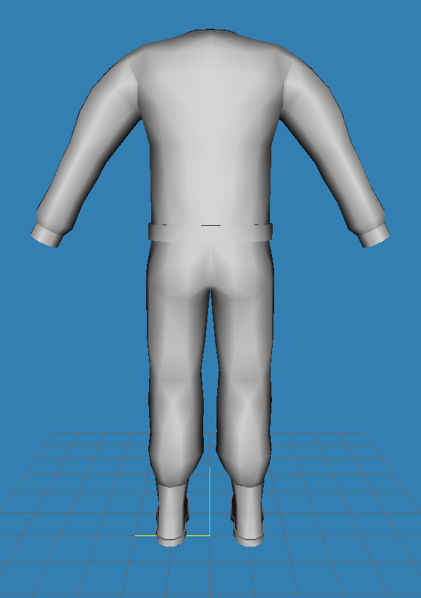 Remember Danny's disembodied head? Well, I've just finished his body! Have some timelapse screenshots of his body being created, as well as a screenshot of what it USED to look like 5 years ago! Starting with Romka's (weird) massn mesh, I smooth out several bits of the mesh, pulled the PS2 scientist's shirt over, tweaked it and filled in the blanks (as the massn's torso needed to be replaced). More in next post.