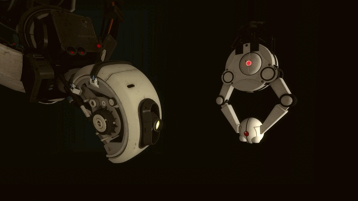 GLaDOS and her new friend.