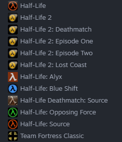 Proud to own EVERY (to my knowledge) Half-Life Game on steam.

Except you, source. I'm not proud to own you.
