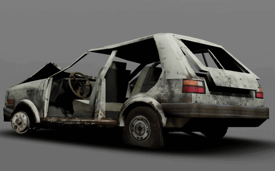 𝗦𝗢𝗨𝗥𝗖𝗘 𝗩𝗘𝗛𝗜𝗖𝗟𝗘 𝗢𝗥𝗜𝗚𝗜𝗡𝗦: Half-Life 2 Beta

Present in the 2003 Half-Life 2 leak are early versions of "car001a_hatchback" and "car001b_hatchback" from Half-Life 2.
Both models have higher poly models and higher resolution textures compared to their retail counterparts. In the final release, there are various different car parts scattered around that still use the old texture sheet. Just like retail, this car appears to be a mix of a Toyota Starlet and a Volkswagen Golf MkII.

#sourcevehicleorigins