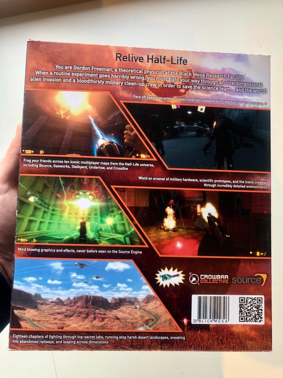 What came in the mail? ...

… Black Mesa!

A huge thanks to Adam Engels / @BlackMesaDevs for sending this to us!

We’re extremely honored to own one (of only 40 copies) of Black Mesa in the flesh! 🏜📀