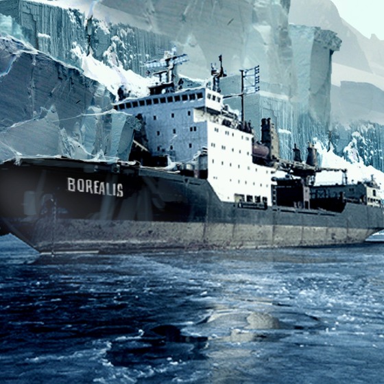 I found this image of the Borealis in the Episode Two game files.

The image name is: borealis_01