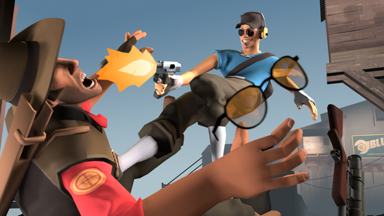 holy fucking shit scout from tf2 drop kicks the fuck out of sniper tf2!!!