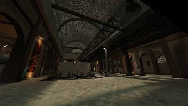 My take on the interior of the beta City 17 train station circa 2001. Tried to get an era-accurate aesthetic without it looking too rough like a lot of those old maps are. Credits to Klow for some of the textures.