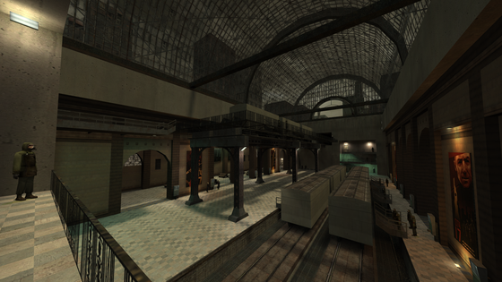 My take on the interior of the beta City 17 train station circa 2001. Tried to get an era-accurate aesthetic without it looking too rough like a lot of those old maps are. Credits to Klow for some of the textures.