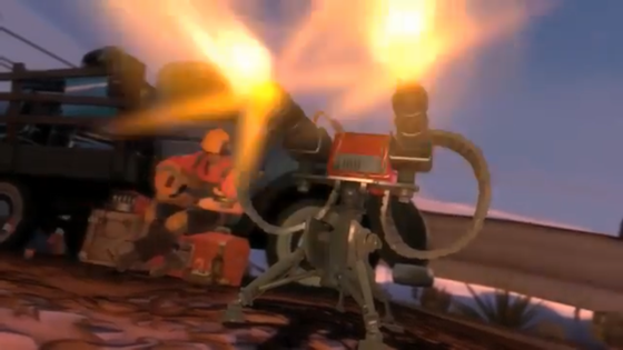 For some reason the sentry gun uses shotgun shells in the meet the engineer video. I don’t know how good you can see it. Trust me though, you could even watch it yourself.