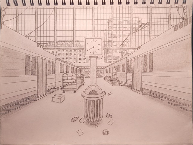 Hello everyone, just wanted to show this drawing of the train station in HL2. This took me a while to do this and I hope yall enjoy it. 