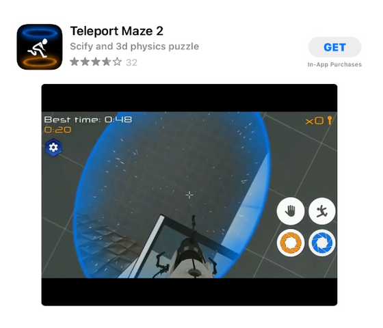 Yeah, who else wants to play some Teleport Maze 2 this afternoon? This game looks totally legit!