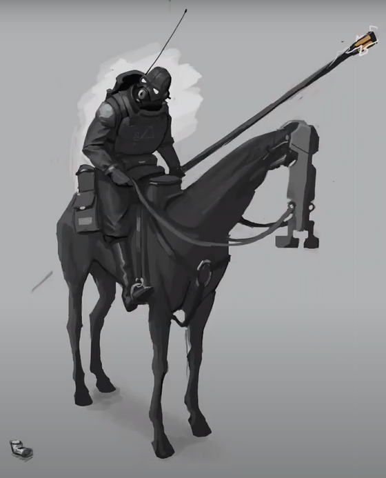 another quick curiosity about Half-Life Alyx, you guys knew it was to have some combines that would use a horse

concept art-Valve