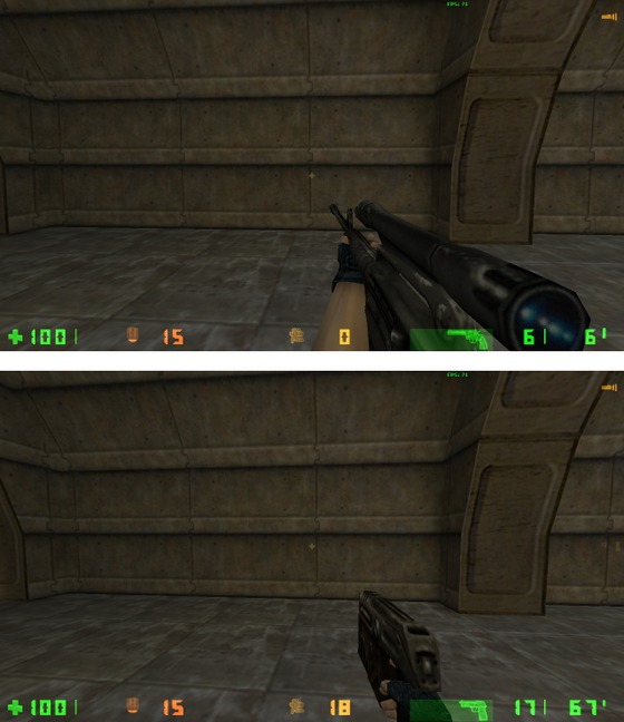 Continue Unreal Pack. Almost all HL1 weapons are done. Also, have to say. UT99 VIew models are taken from Gmod addon maked by Upset. Because i cannot import animations. And it have. Also i modified them to work properly in HL1 (sometimes reloading. Sometimes chop animations, sometimes create own). Unreal Gold was animatied by myself