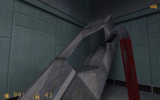 I have played Half-Life for more than 10 years and i just discovered that there is a headcrab that breaks out of the vent here.
