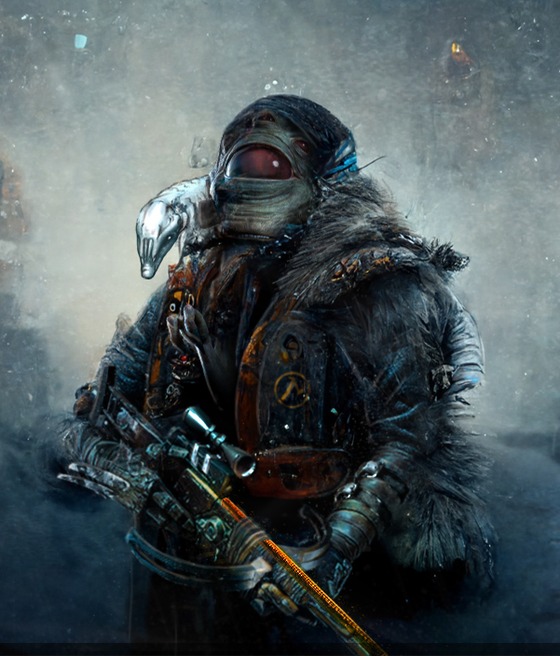 A group of Rebels in the Arctic, surviving against the Combine and the harsh weather. A Vortigaunt Trapper and his Skitch pet. And a scientist, accompanied by their modified Hunter.
