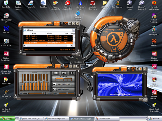 anyone heard of the old hl2 media player skin for windows xp?