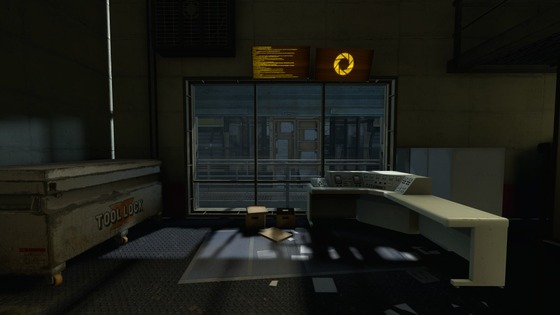 Experimenting with restyling Portal 1's Test Chamber 19 BTS in something closer to Portal 2's artstyle.
