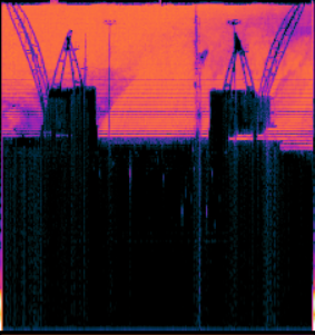 there is a new video by breadman on youtube: https://www.youtube.com/watch?v=Toiooq3OG3k

wan you watch it you can hear 3 "num broadcast  packets".
i put them in spectrogram and this are the images:

the first one is just cranes 

the second one you can see building and a combine elite maybe bodcop or someone else?

the third one headcrab zombie and sign (i think)
