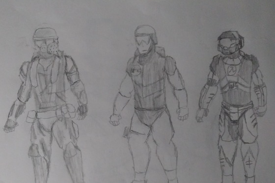 Redesigned the goldsrc trilogy protagonists, tried to make them look like halo characters