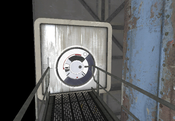 I'm making a portal 2 map. and I found there was not enough room for the door. and I found a Aperture Science way of solving the problem. I wonder why this feels like an aperture thing to do.